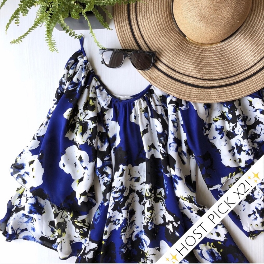 ✨HP!✨ NWT Parker Floral Silk Cold Shoulder Dress